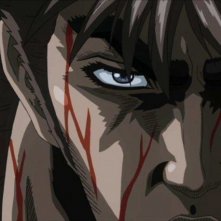 Primissimo piano del protagonista Ken il guerriero - La Leggenda del vero salvatore