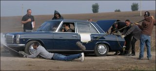Una immagine dal set di Ruggine