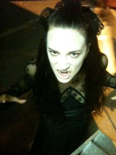 Asia Argento sul set di Dracula 3D