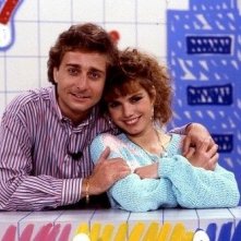 Paolo Bonolis e Manuela Blanchard ai tempi della conduzione di Bim Bum Bam