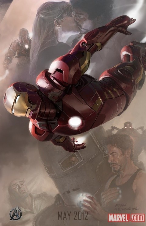 Poster Illustrato Di Robert Downey Jr Alias Iron Man In The Avengers I Vendicatori 209905