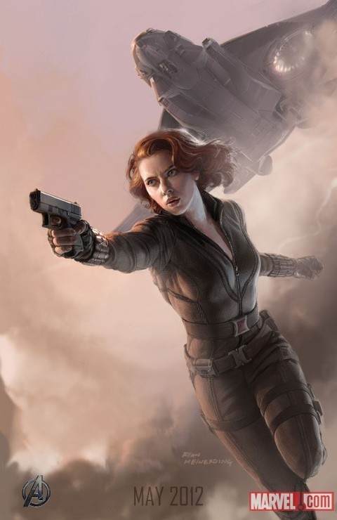 Poster Illustrato Di Scarlett Johansson Alias Black Widow In The Avengers I Vendicatori 209904