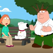 Peter, Lois e Brian in una scena di Extra Large Medium della serie-tv I Griffin
