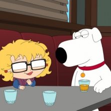 Stewie (travestito da donna) e Brian in una scena di Go, Stewie, Go! della serie-tv I Griffin