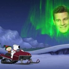 David Boreanaz in una scena di Road to the North Pole della serie-tv I Griffin