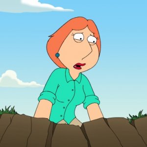 Lois Griffin in una delle scene finali dell'episodio And Then There Were Fewer della serie I Griffin