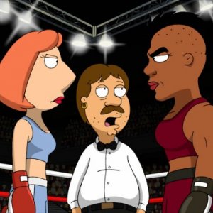 Lois Griffin vs Deidra Jackson in una scena di Baby, You Knock Me Out della serie-tv I Griffin