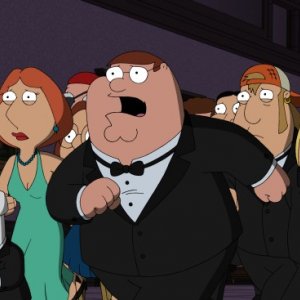 Parte del cast de I Griffin in una scena dell'episodio And Then There Were Fewer