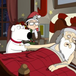 Stewie e Brian trovano Babbo Natale in Road to the North Pole de I Griffin