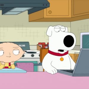 Stewie e Brian in una scena del sesto episodio della stagione 9 de I Griffin