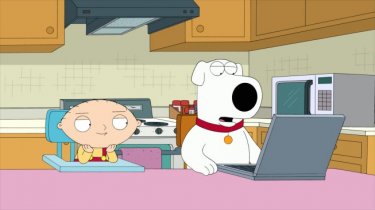 Stewie e Brian in una scena del sesto episodio della stagione 9 de I Griffin