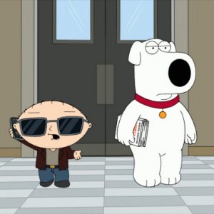 Stewie e Brian nell'episodio Brian Writes a Bestseller de I Griffin