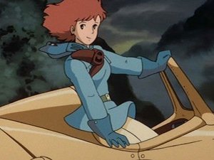 Una scena del film Nausicaa della valle del vento di Hayao Miyazaki
