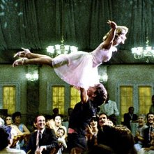 Patrick Swayze e Jennifer Grey nella scena finale del film Dirty Dancing