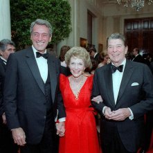 Rock Hudson con Ronald e Nancy Reagan nel maggio dell'84