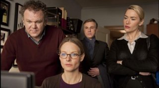 Kate Winslet, Christoph Waltz, John C. Reilly e Jodie Foster in Carnage di Polanski