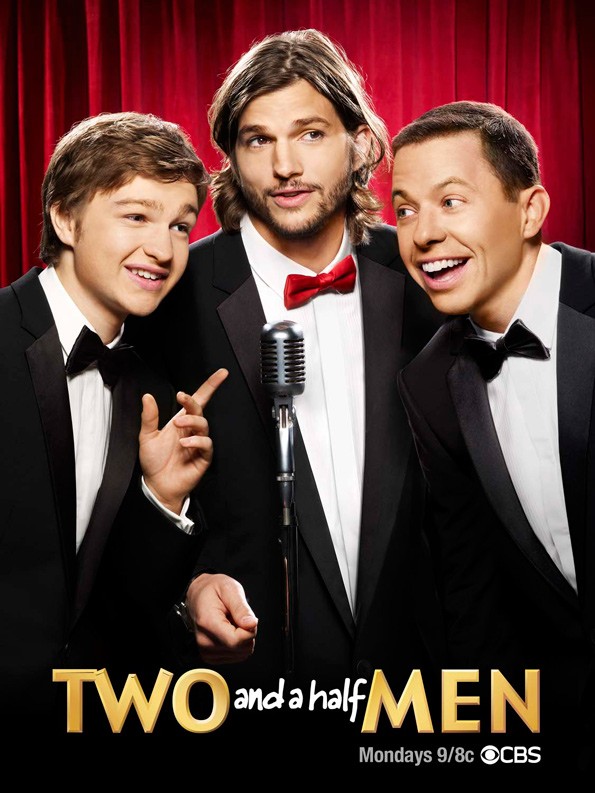 Nuovo Poster Promozionale Della Nona Stagione Di Two And A Half Men Con La New Entry Ashton Kutcher 210669