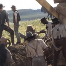 Una foto di scena della nuova serie AMC Hell on Wheels