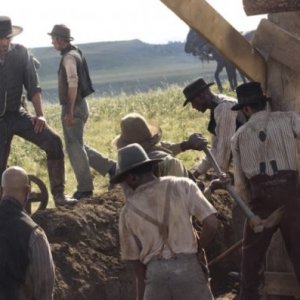 Una foto di scena della nuova serie AMC Hell on Wheels