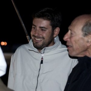 Il produttore Mattia Vecchi sul set di Dietro il buio, un film di Giorgio Pressburger