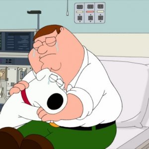 Peter e Brian in una scena di New Kidney in Town de I Griffin