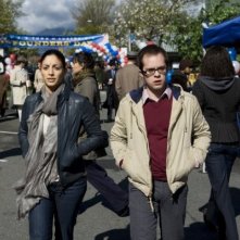 Neil Grayston ed Erica Cerra nell'episodio A New World di Eureka