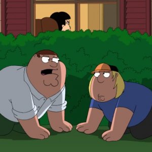 Peter con il figlio Chris nell'episodio Tiegs for Two della serie-tv I Griffin