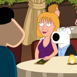 Brian and Quagmire con Cheryl Tiegs in Tiegs for Two della stagione 9 de I Griffin