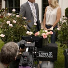 Katherine Kelly Lang e Ronn Moss sul set di Beautiful, nel 2011.