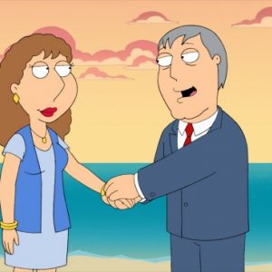 La sorella di Lois, Carol con il sindaco West in una scena di Brothers & Sisters de I Griffin