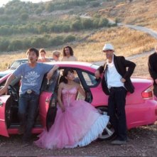 Foto di gruppo per il cast di Pink Subaru