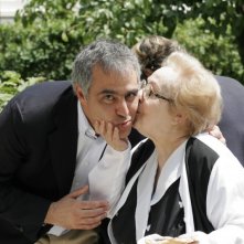 La Pegna con Pia Velsi sul set dello spot Elisir di Rocchetta