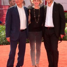 Fabrizio Bentivoglio e Barbora Bobulova presentano Scialla alla Mostra di Venezia nel 2011 con Francesco Bruni