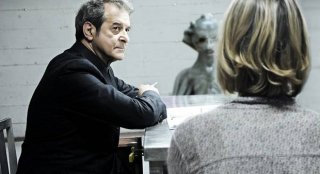 Ennio Fantastichini e Francesca Cuttica (di spalle) in L'arrivo di Wang