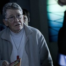 Ermanno Olmi sul set del suo Villaggio di cartone