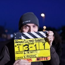 Gianni 'Gipi' Pacinotti sul set de L'ultimo terrestre