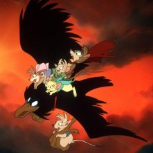 I protagonisti del film in una scena di Brisby e il segreto di NIMH