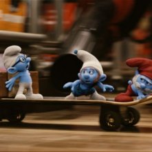 I Puffi sullo skateboard