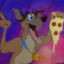 Il protagonista in una scena del film  Charlie - Anche i cani vanno in paradiso