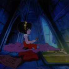 La piccola Anne-Marie in una scena del film d'animazione Charlie - Anche i cani vanno in paradiso