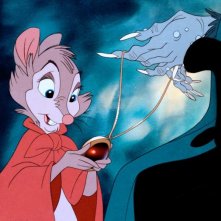 La topolina Brisby in una scena Una scena di Brisby e il segreto di NIMH (1982) di Don Bluth