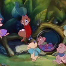 Una scena di gruppo di Brisby e il segreto di NIMH di Don Bluth
