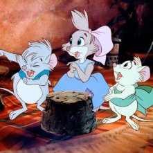 Una sequenza di gruppo del film d'animazione Brisby e il segreto di NIMH