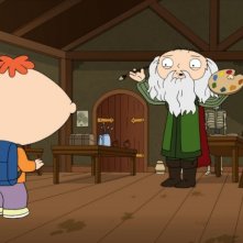 Bertram con Leonardo Da Vinci in una scena dell'episodio The Big Bang Theory de I Griffin