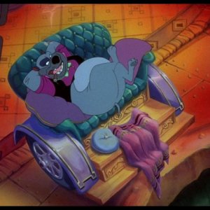 Carface in una scena del film d'animazione Charlie - Anche i cani vanno in paradiso (1989)