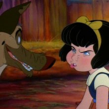 Charlie - Anche i cani vanno in paradiso: Charlie con la piccola Anne-Marie in una scena del film