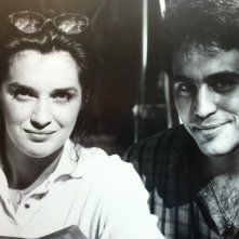 Florence Guerin con Massimiliano La Pegna durante le riprese di Quattro storie di donne (episodio: 'Carla')