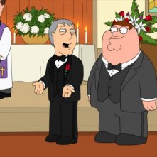 Il sindaco Adam West con Peter in una scena di Brothers & Sisters de I Griffin