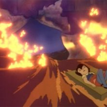 Una drammatica scena del film  Charlie - Anche i cani vanno in paradiso del 1989