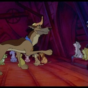 Una sequenza del film d'animazione Charlie - Anche i cani vanno in paradiso di D. Bluth